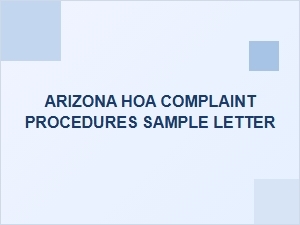 How to File an Hoa Complaint in Arizona: Sample Letter Guide