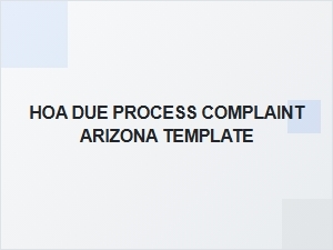 How to File an Hoa Due Process Complaint in Arizona