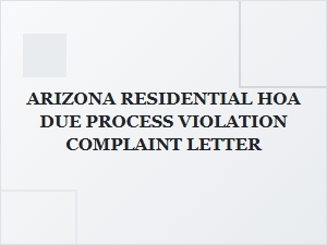 Filing a Due Process Complaint Against an Arizona Hoa