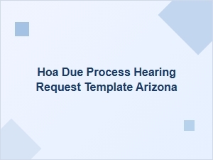 How to Request an Hoa Due Process Hearing in Arizona
